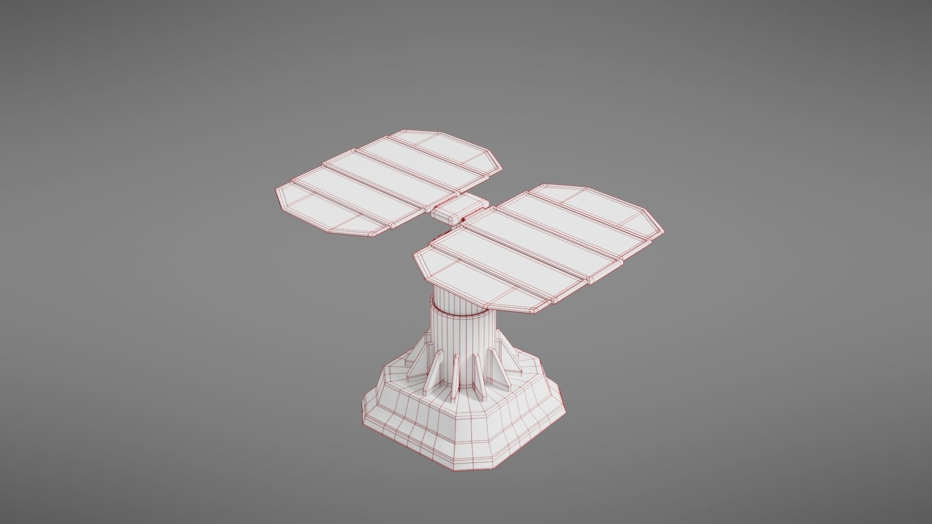 Scifi Solar Panel Low-poly 3D model_66