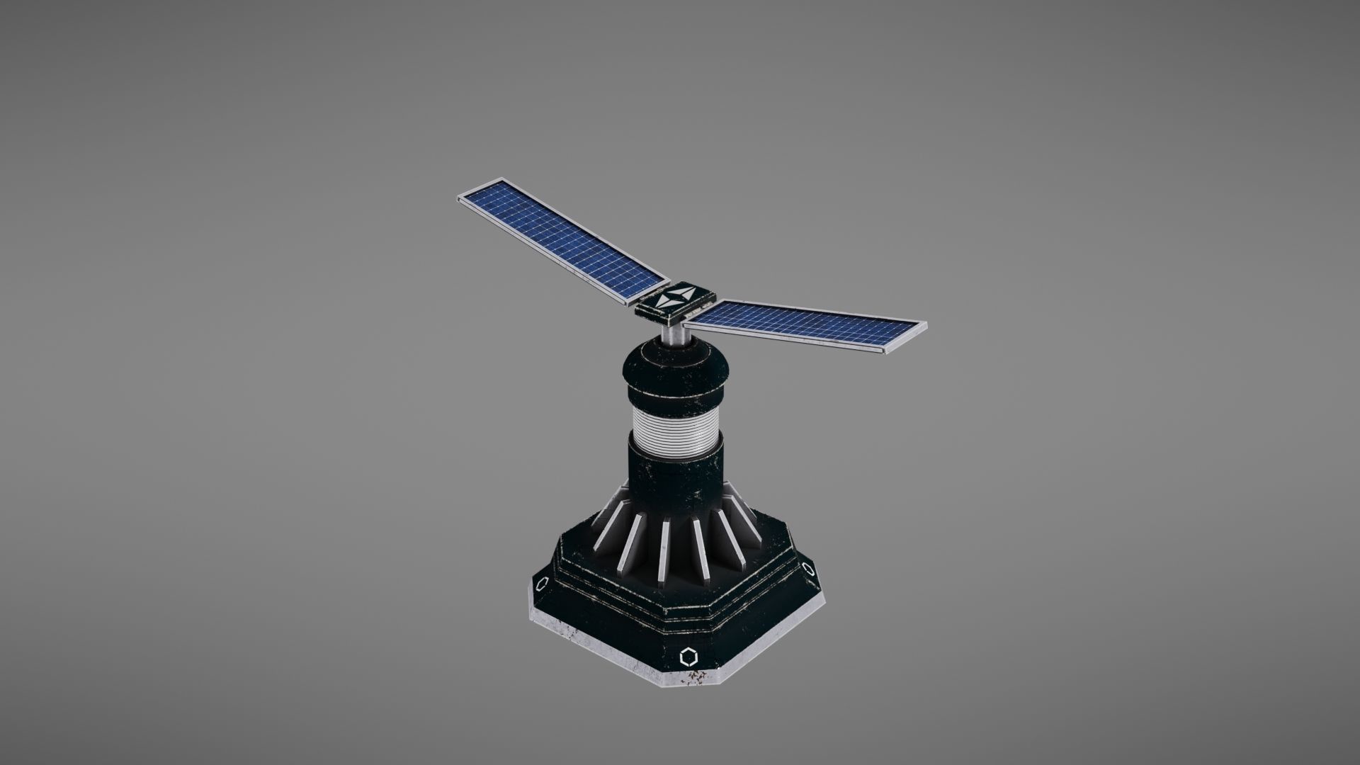 Scifi Solar Panel Low-poly 3D model_14