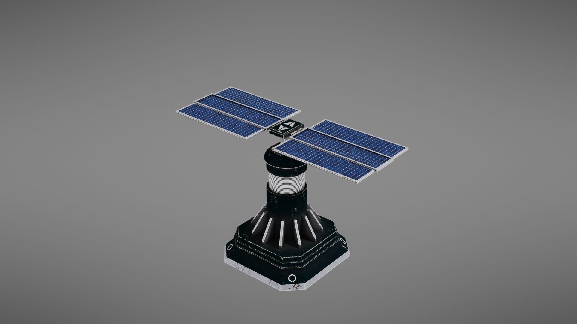 Scifi Solar Panel Low-poly 3D model_16