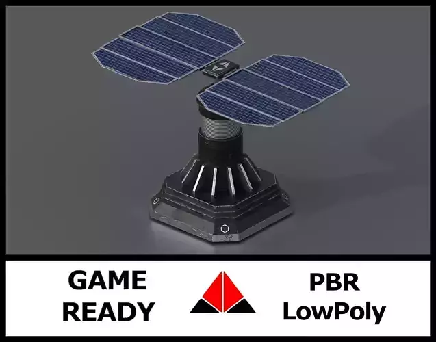 Scifi Solar Panel Low-poly 3D model