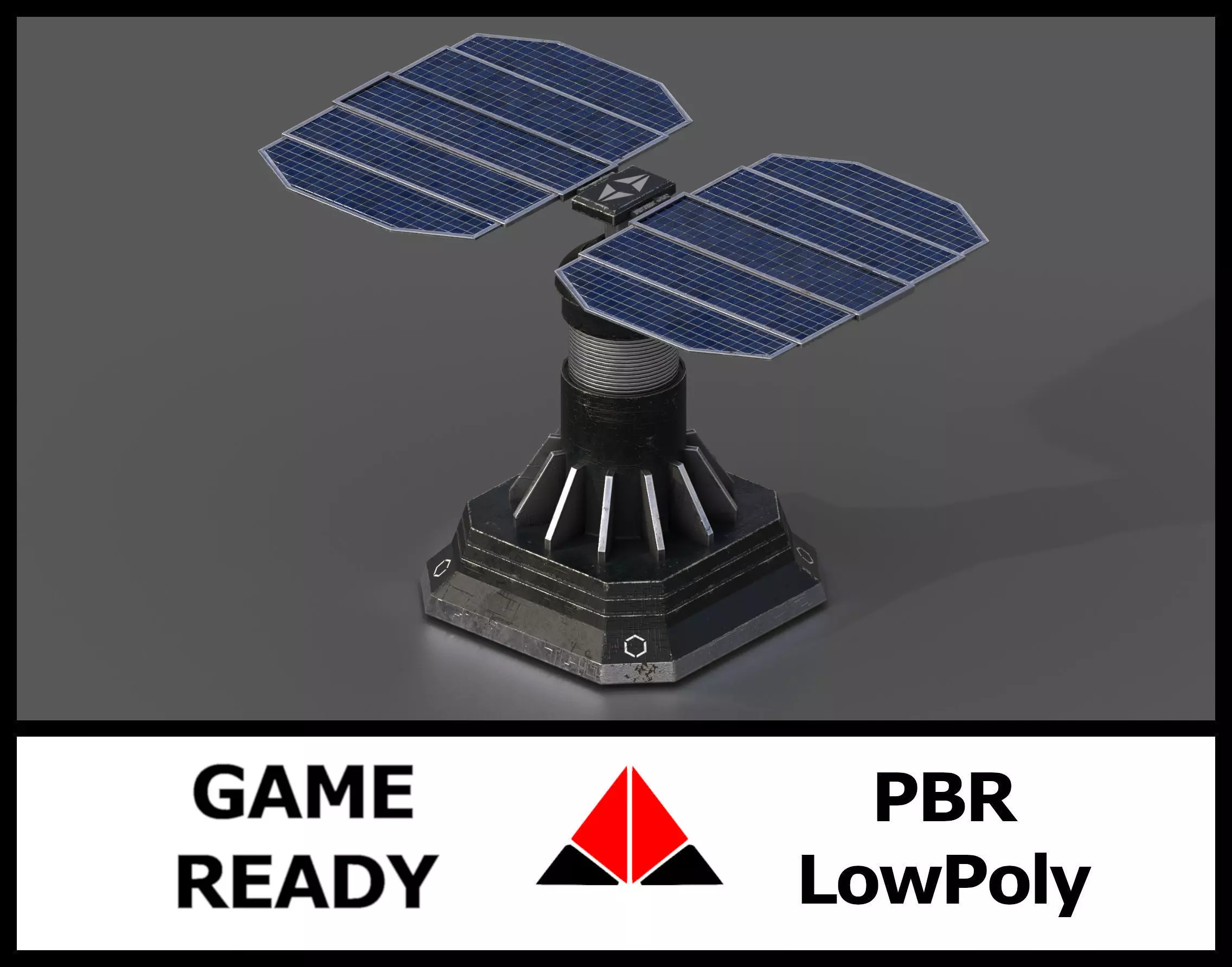 Scifi Solar Panel Low-poly 3D model_0