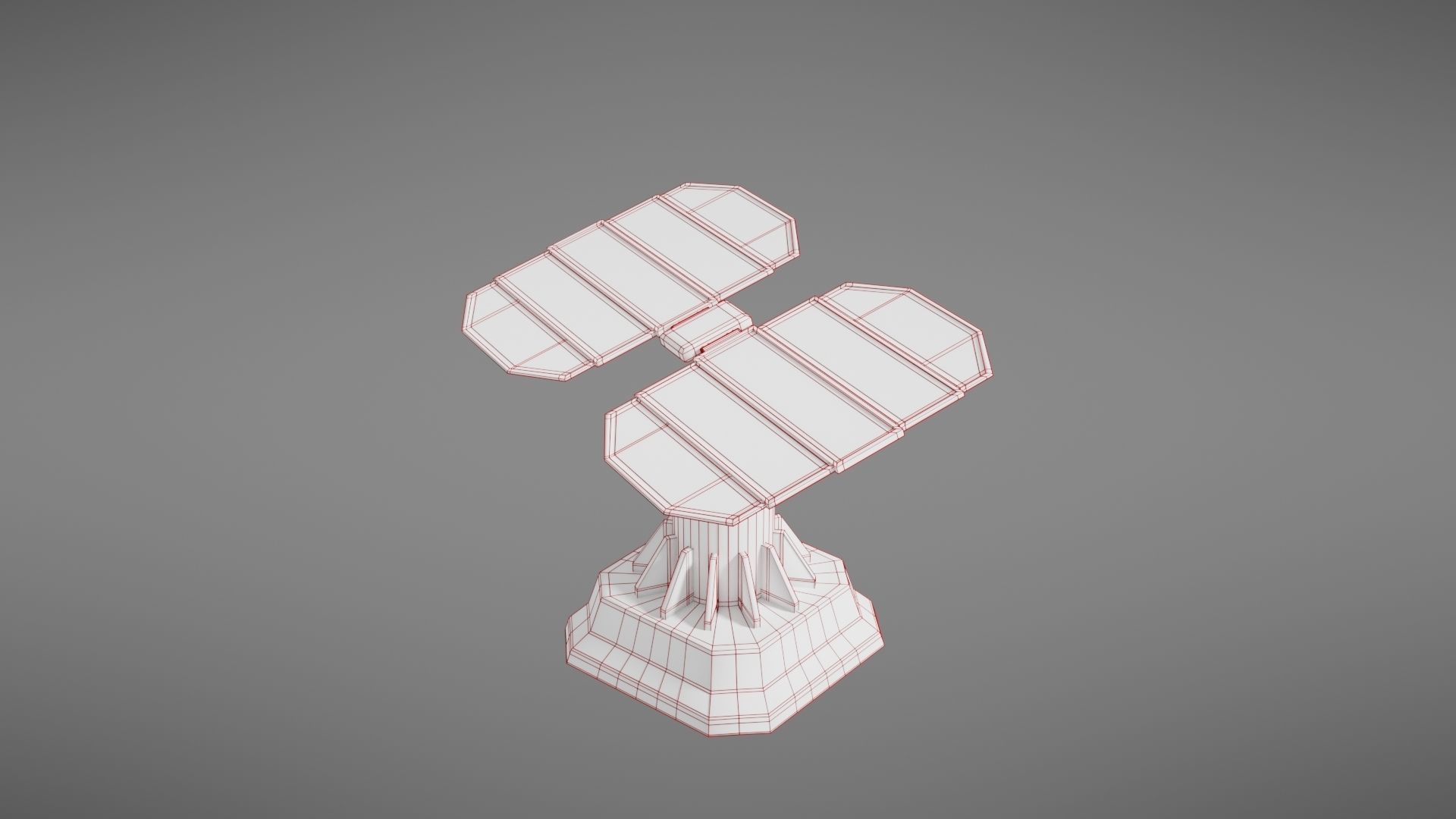 Scifi Solar Panel Low-poly 3D model_65