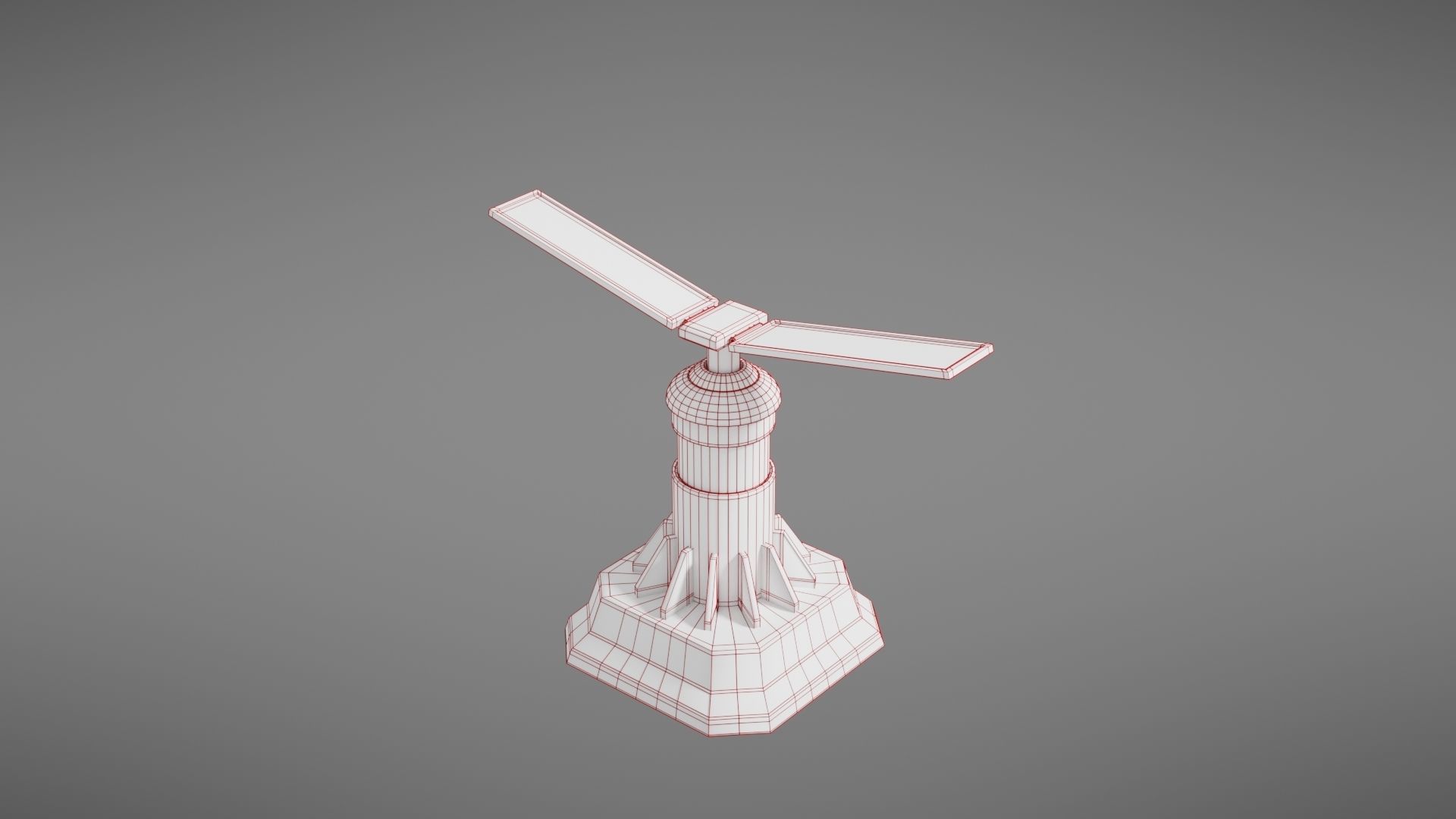 Scifi Solar Panel Low-poly 3D model_47