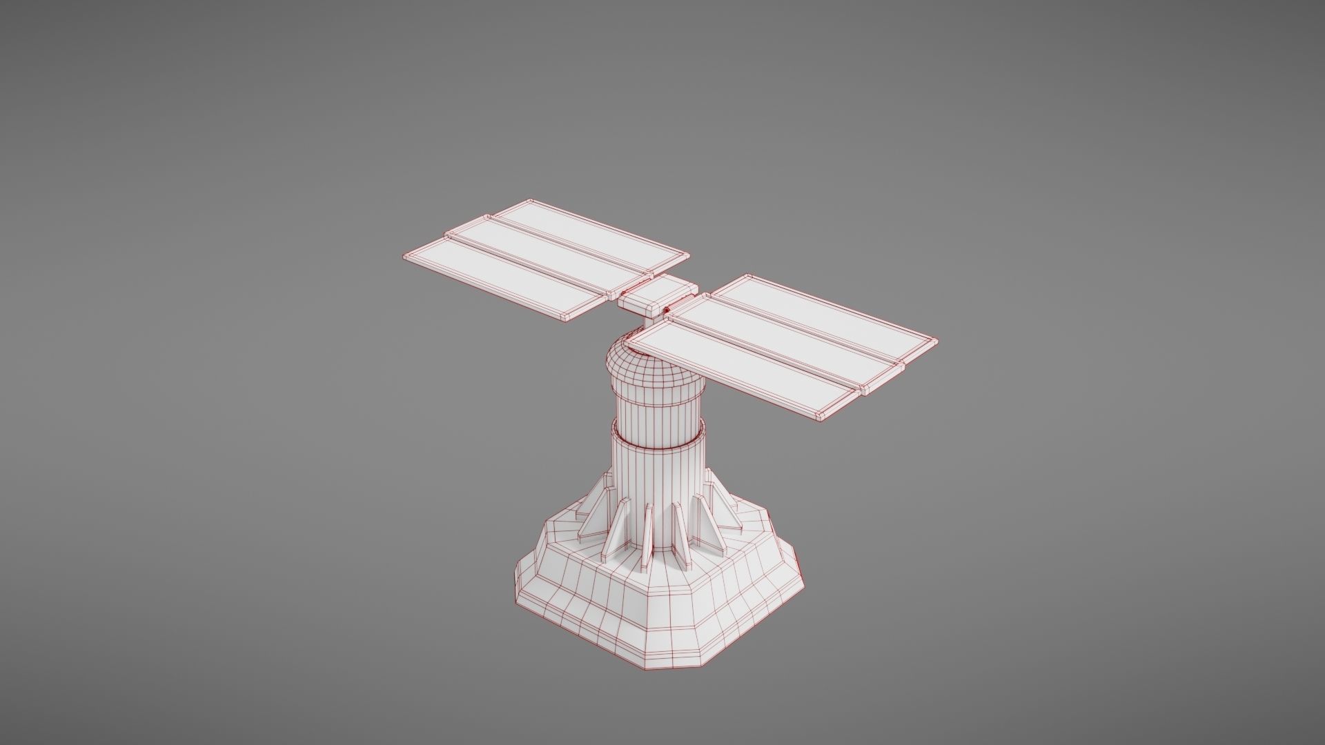 Scifi Solar Panel Low-poly 3D model_38