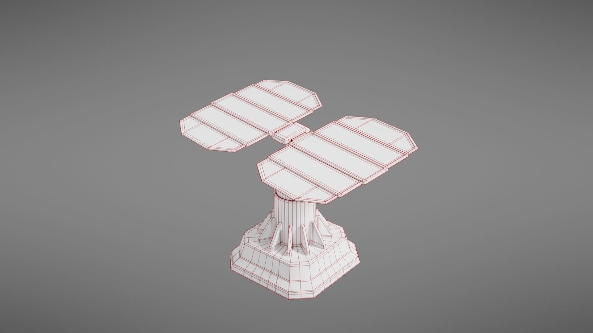 Scifi Solar Panel Low-poly 3D model_59