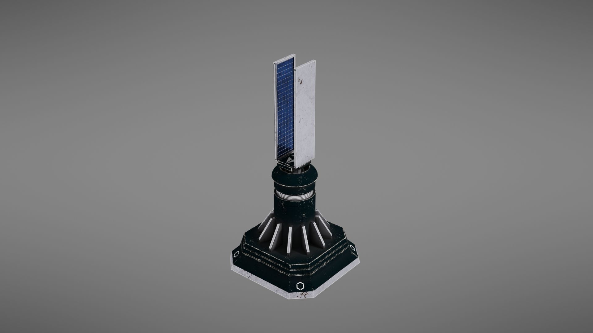 Scifi Solar Panel Low-poly 3D model_12