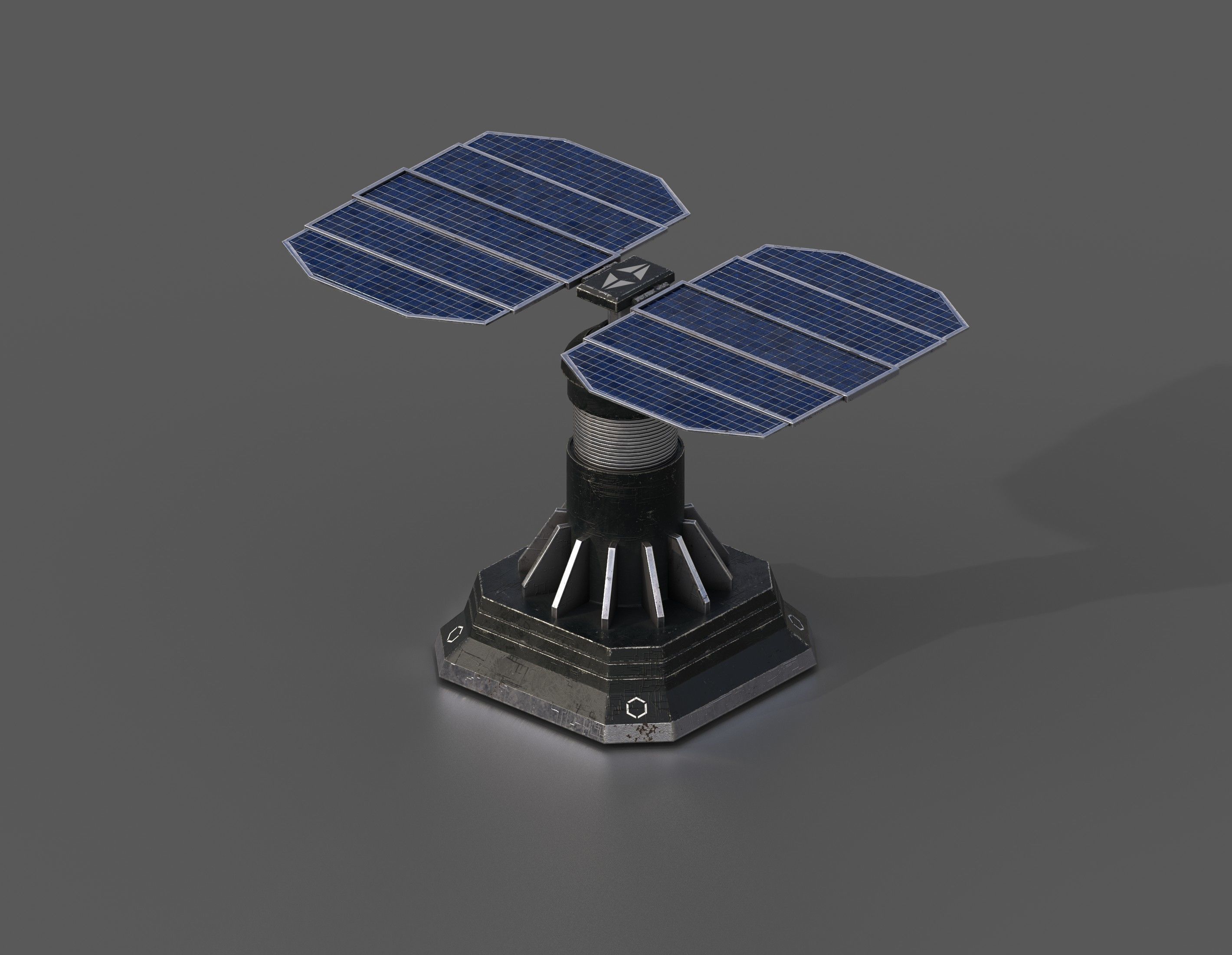 Scifi Solar Panel Low-poly 3D model_2