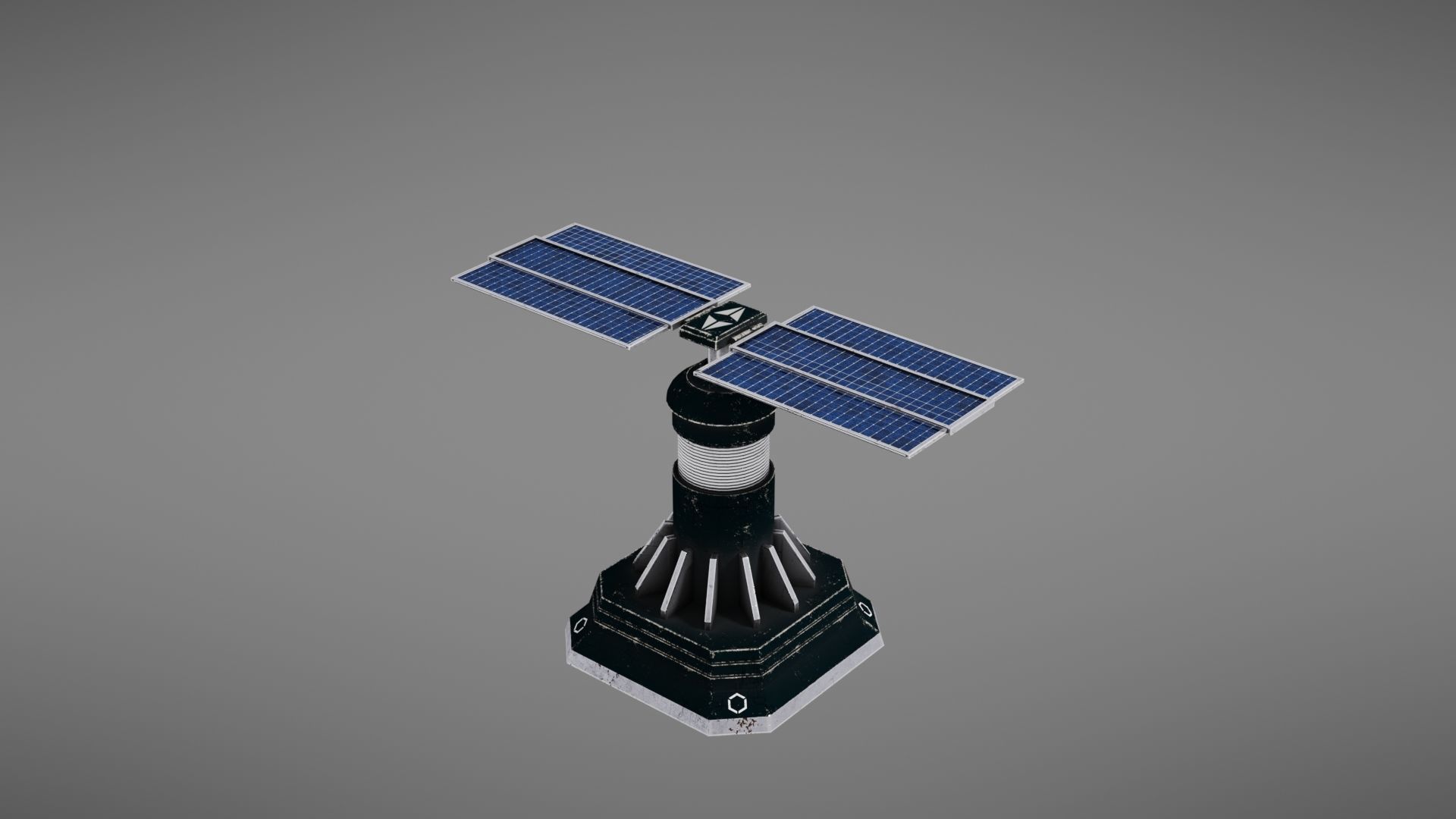Scifi Solar Panel Low-poly 3D model_6