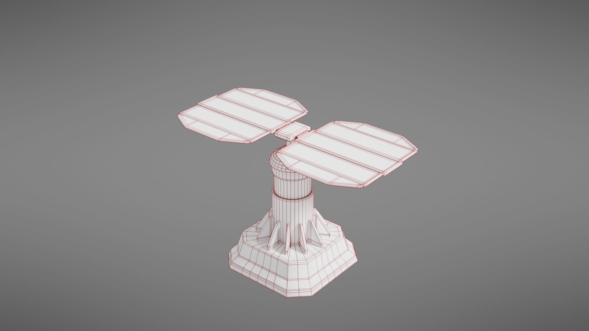 Scifi Solar Panel Low-poly 3D model_50