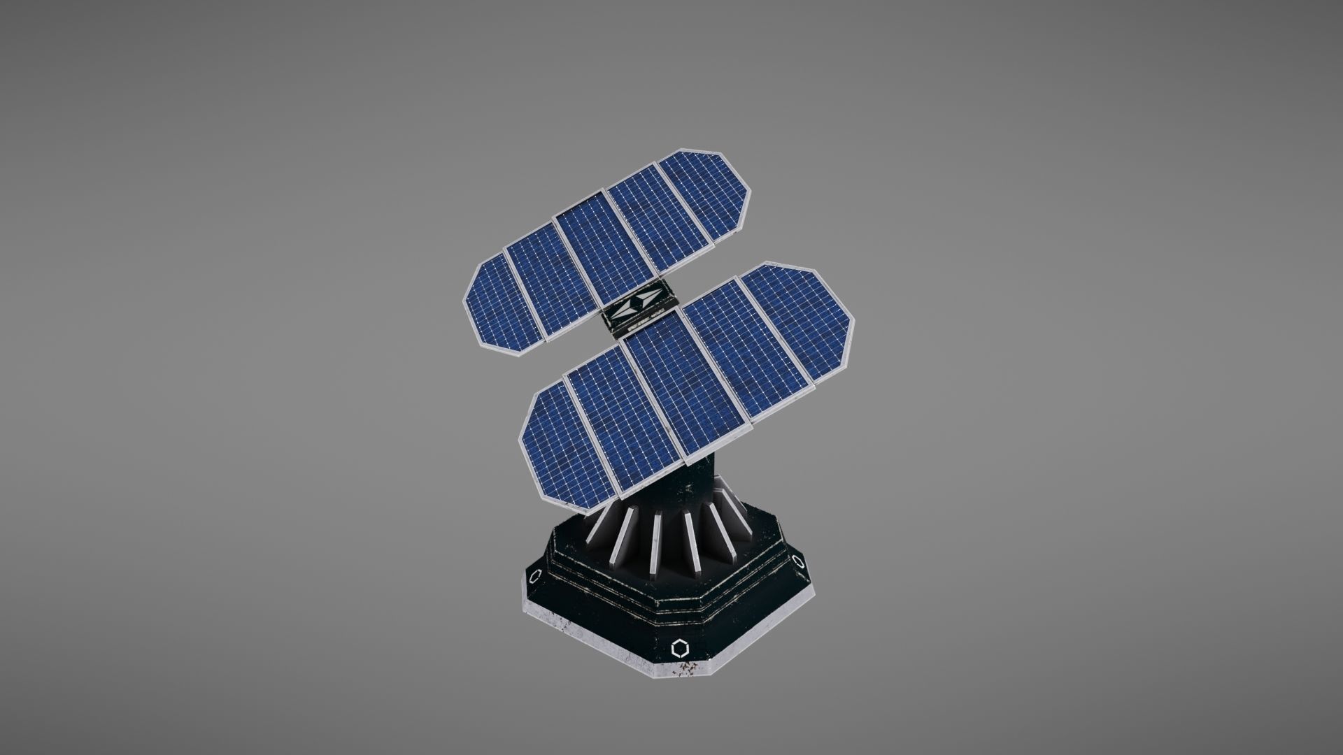 Scifi Solar Panel Low-poly 3D model_28