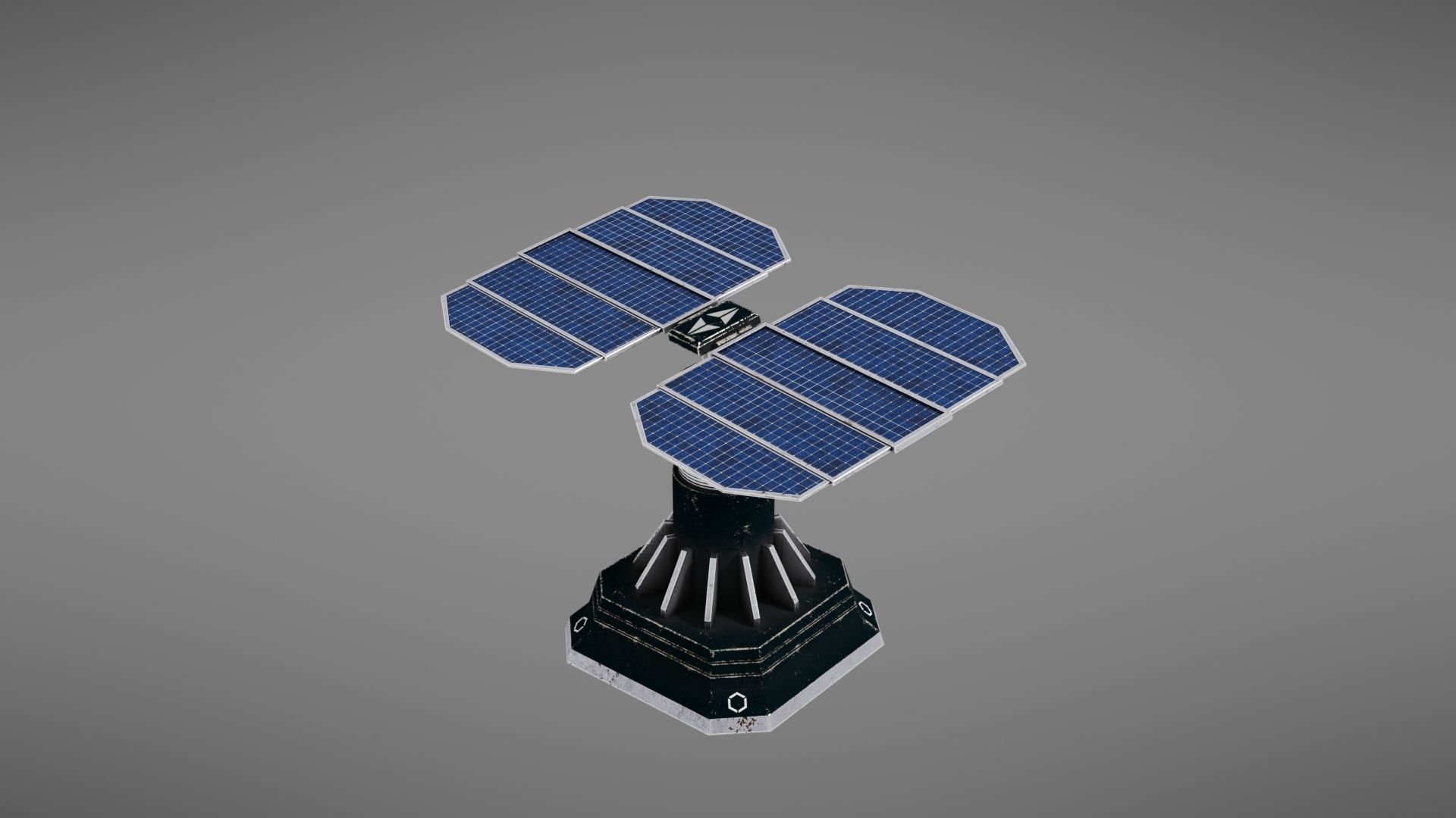 Scifi Solar Panel Low-poly 3D model_26