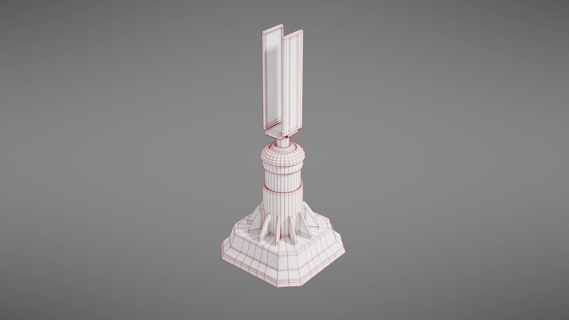 Scifi Solar Panel Low-poly 3D model_46