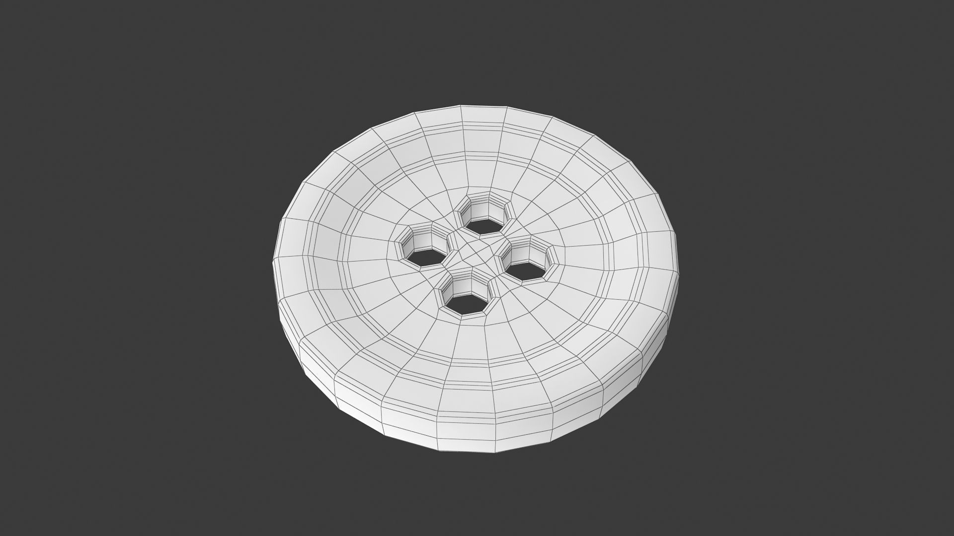 Button Free low-poly 3D model_1
