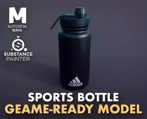 Gym Bottle  Low-poly 3D model