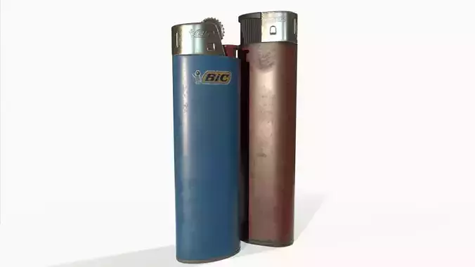 Disposable lighters Low-poly 3D model