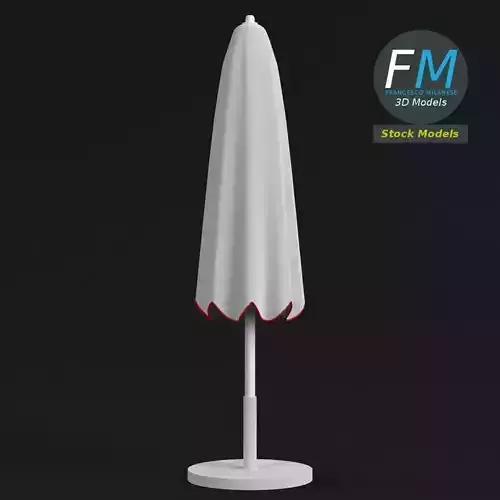 Closed beach umbrella 1