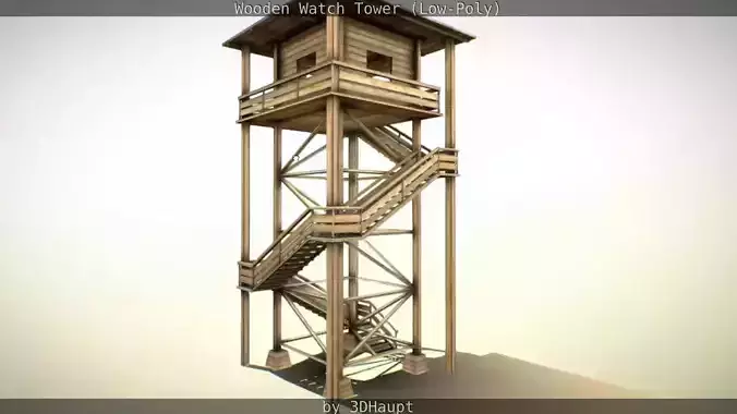 Wooden Watch Tower Free Download Free 3D model