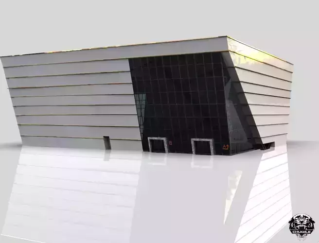 Modern Building Low-poly 3D model