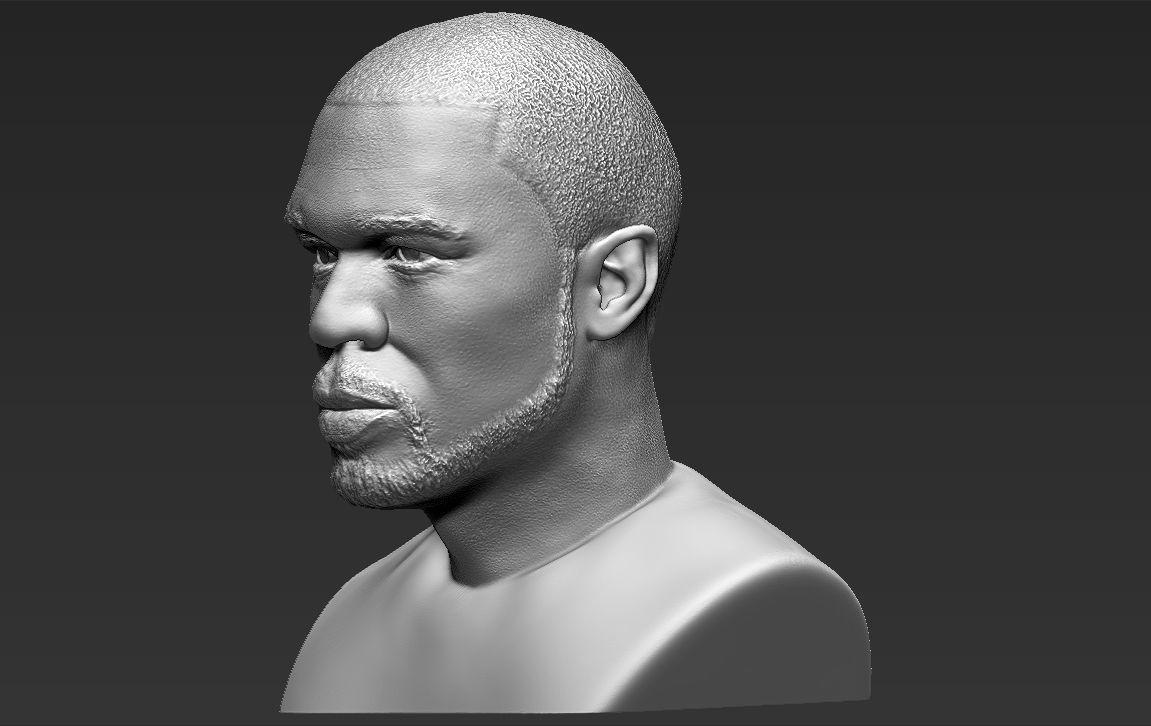 50 Cent bust 3D printing ready stl obj formats 3D print model_2