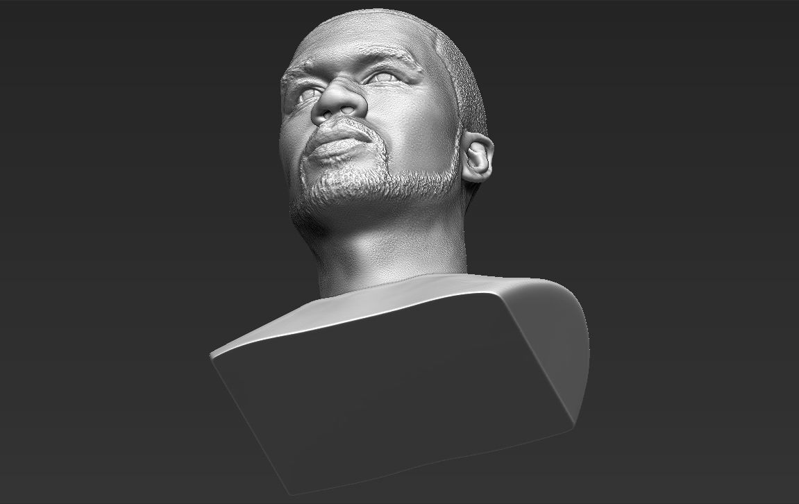 50 Cent bust 3D printing ready stl obj formats 3D print model_20
