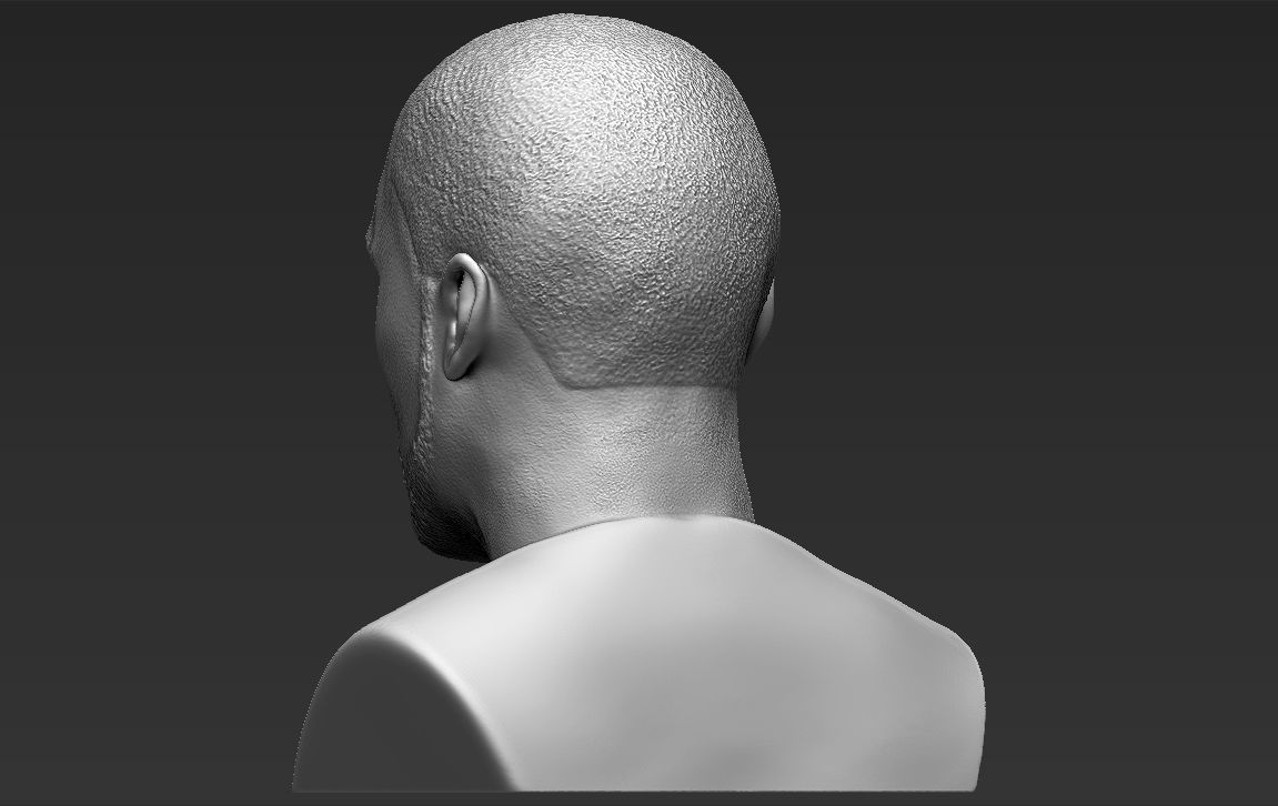 50 Cent bust 3D printing ready stl obj formats 3D print model_4