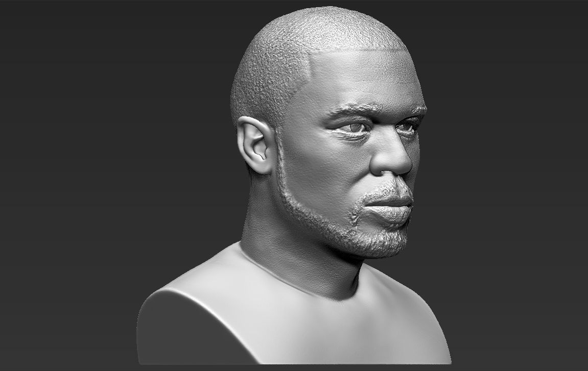 50 Cent bust 3D printing ready stl obj formats 3D print model_8