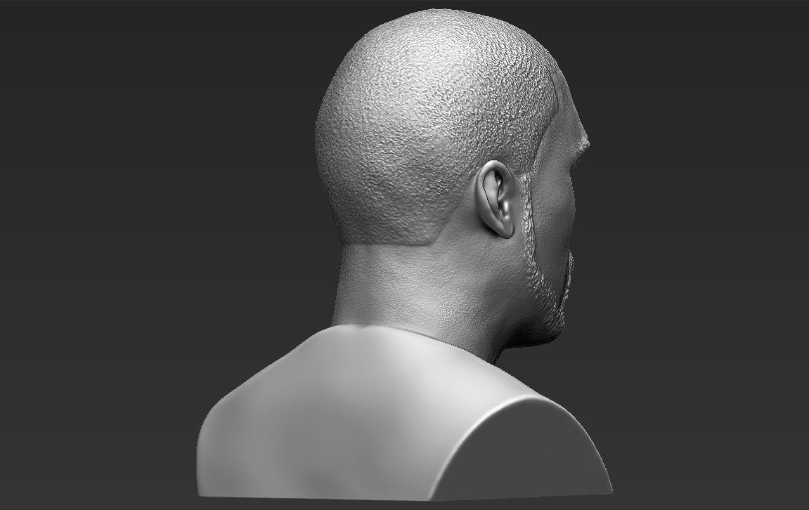 50 Cent bust 3D printing ready stl obj formats 3D print model_6