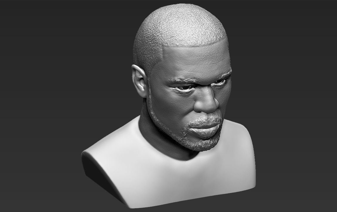 50 Cent bust 3D printing ready stl obj formats 3D print model_10