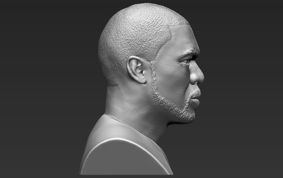 50 Cent bust 3D printing ready stl obj formats 3D print model_7