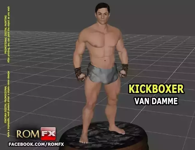 Van Damme Kickboxer - 3D Printable Figure 3D print model