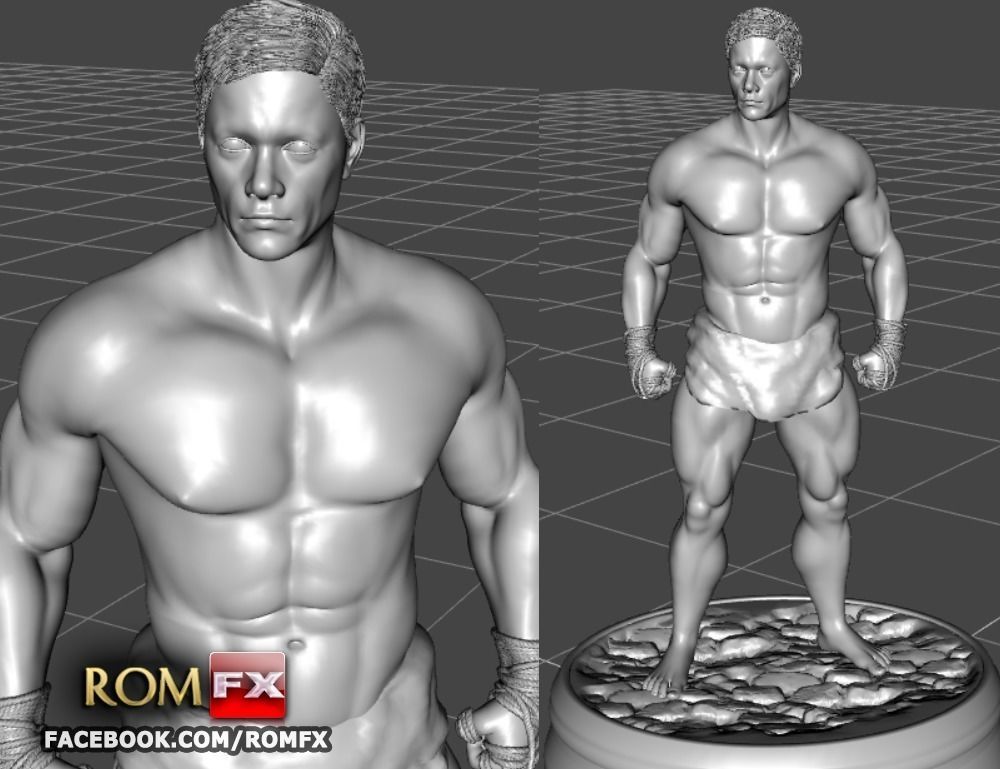 Van Damme Kickboxer - 3D Printable Figure 3D print model_1