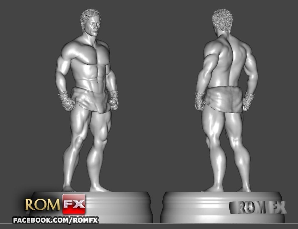 Van Damme Kickboxer - 3D Printable Figure 3D print model_2