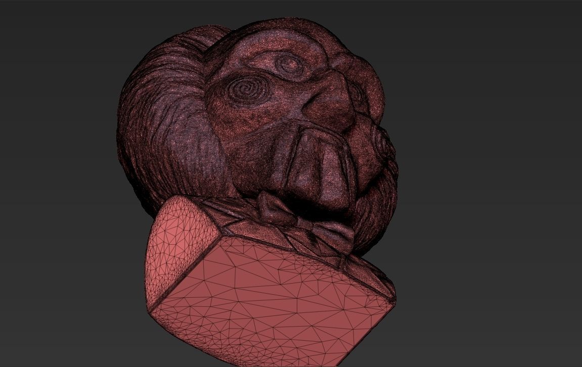 Billy the Puppet from Saw bust ready for full color 3D printing 3D print model_46