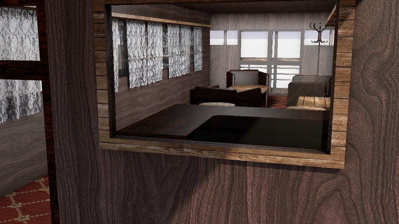 Wild West Luxury Train Car 3D model_6