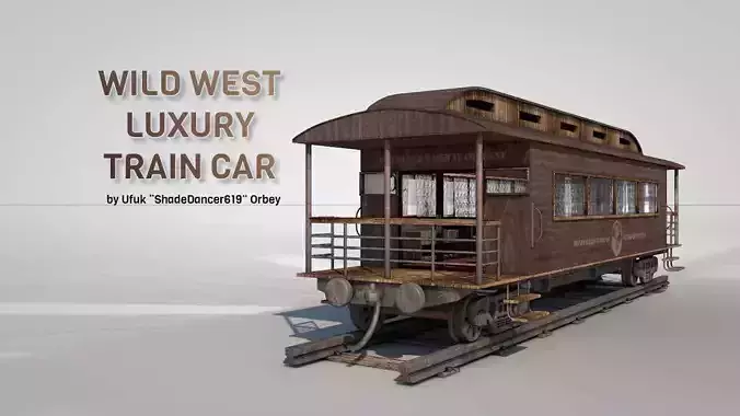 Wild West Luxury Train Car 3D model