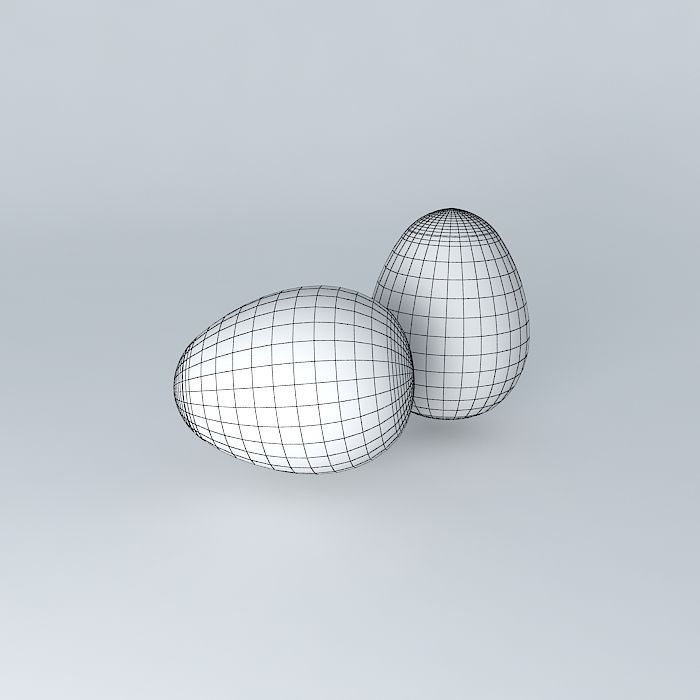 egg two eggs Free 3D model_4