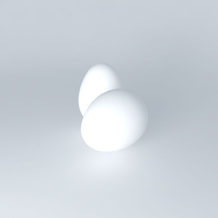 egg two eggs Free 3D model_2