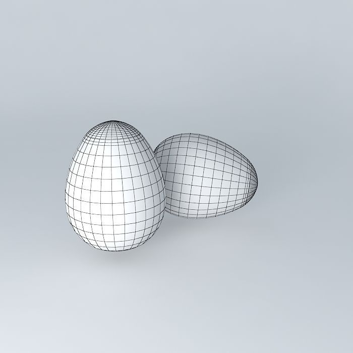 egg two eggs Free 3D model_3