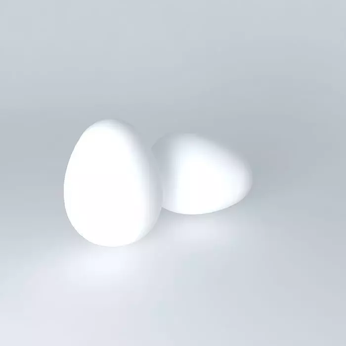 egg two eggs Free 3D model_0