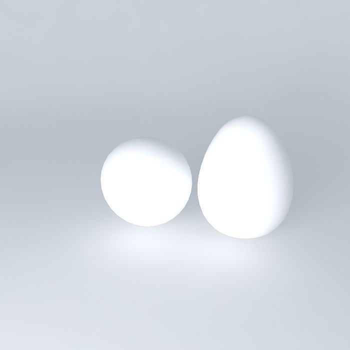 egg two eggs Free 3D model_1