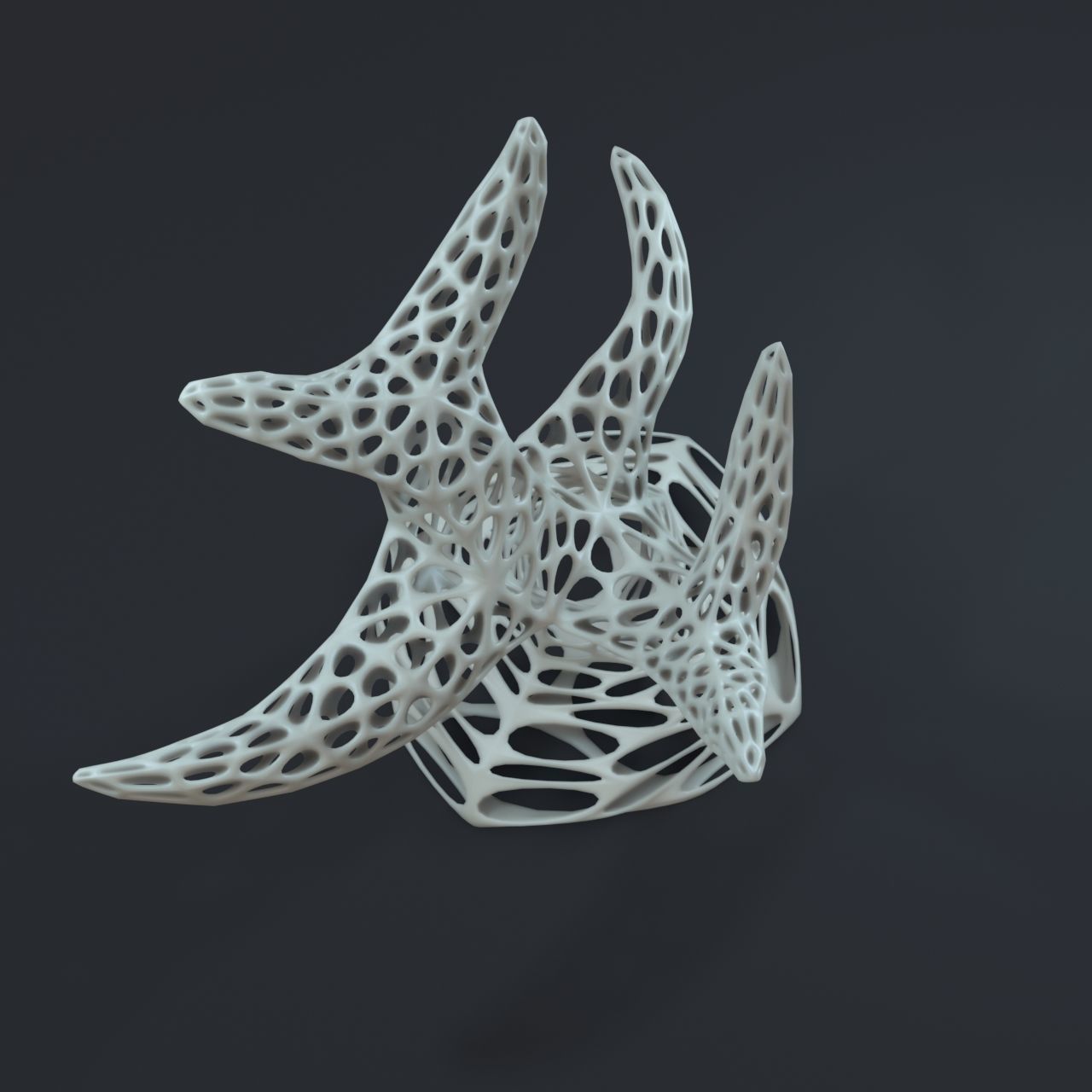 Decorative tree with holes 3D print model_4