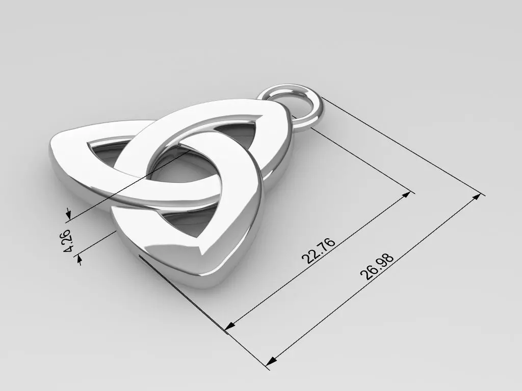 Triquetra Pendant 3D print model_0