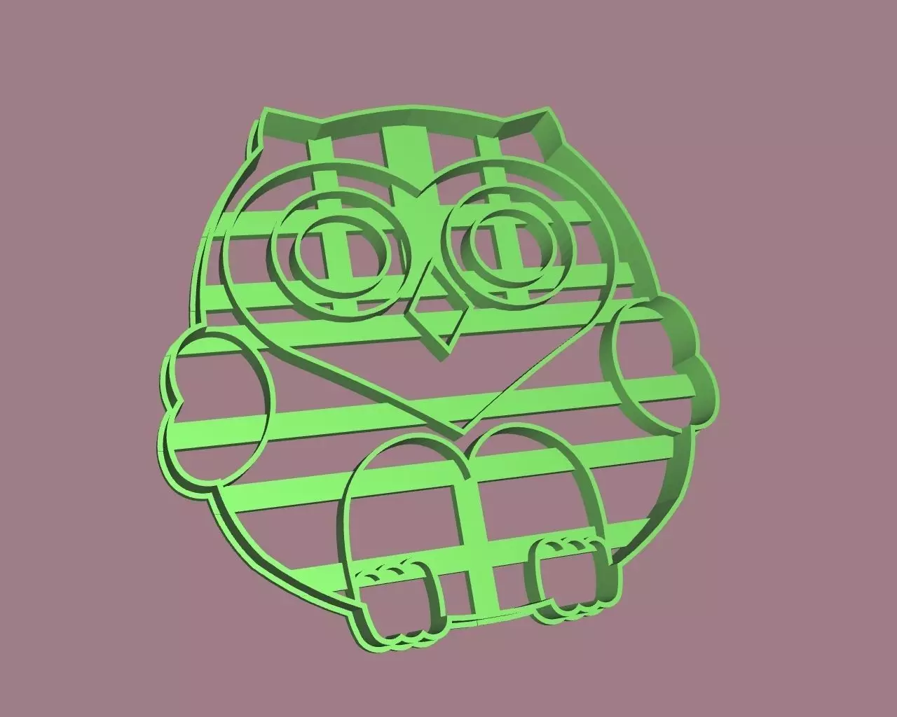 Buho Cookie Cutter 3D print model