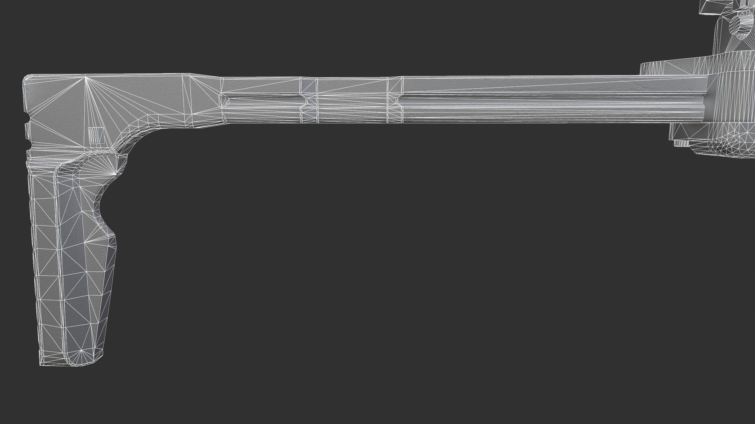 MP9 Submachine Gun Low-poly 3D model_19