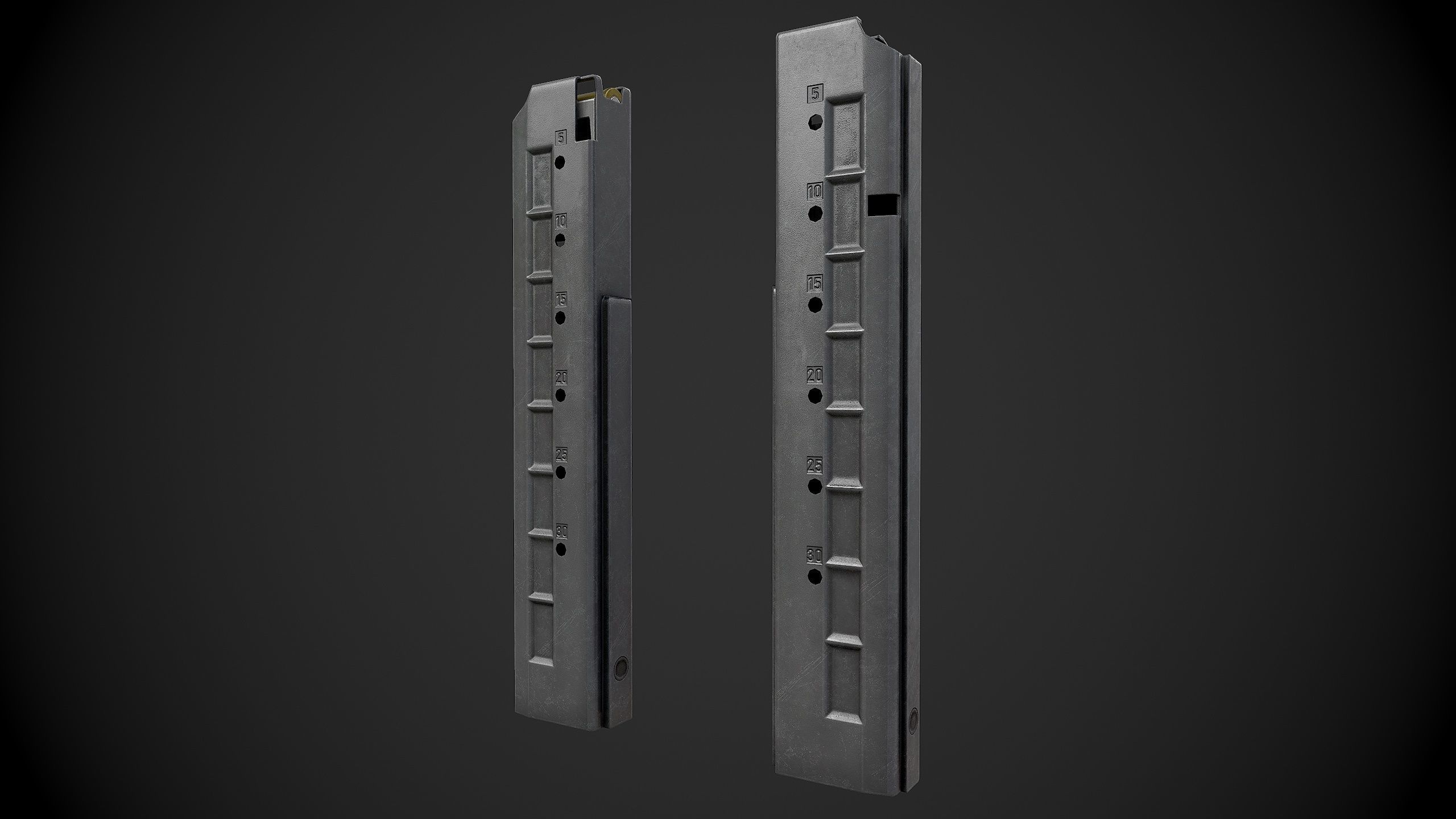 MP9 Submachine Gun Low-poly 3D model_16