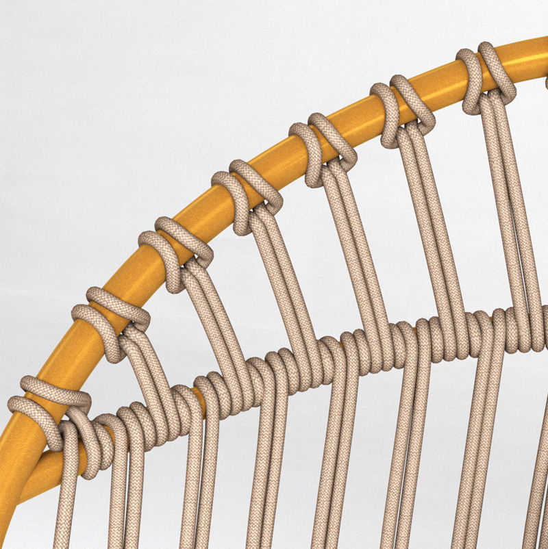 kettal cala armchair metal feet 3D model_2