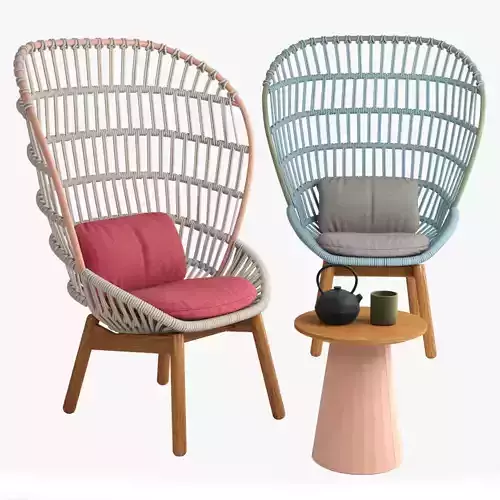 kettal cala armchair wood feet