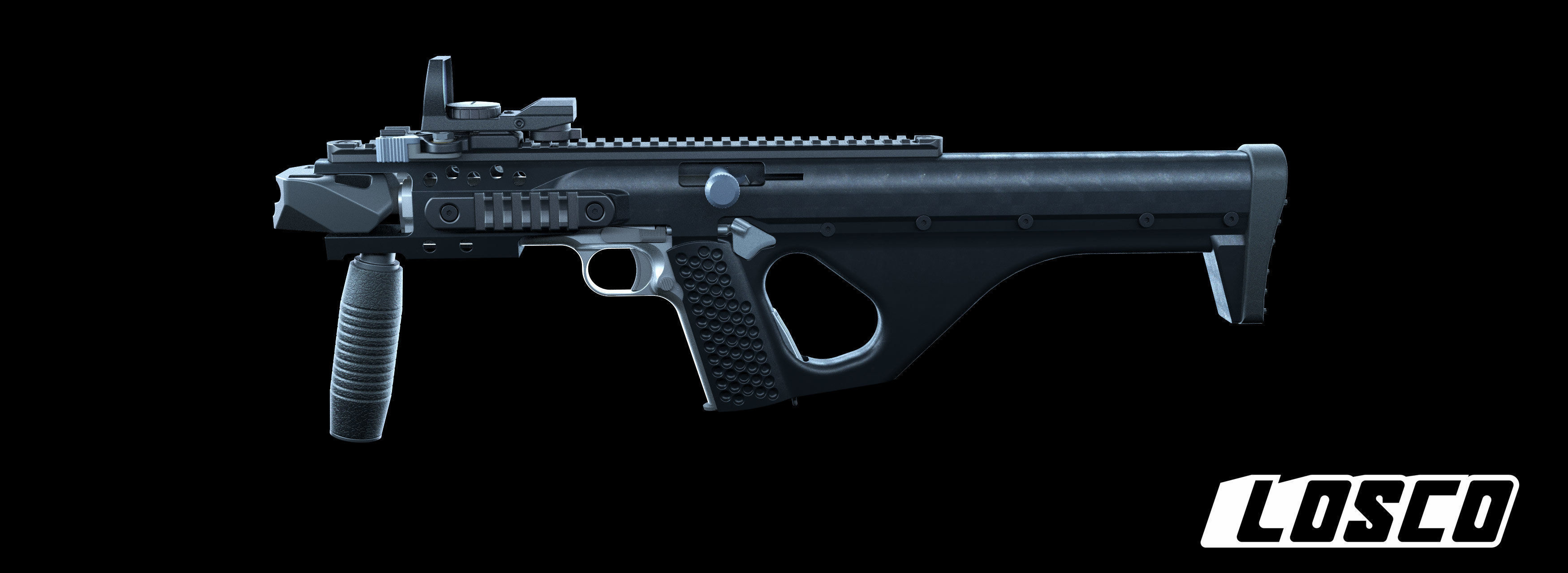 1911 pistol conversion kit 3D model_2