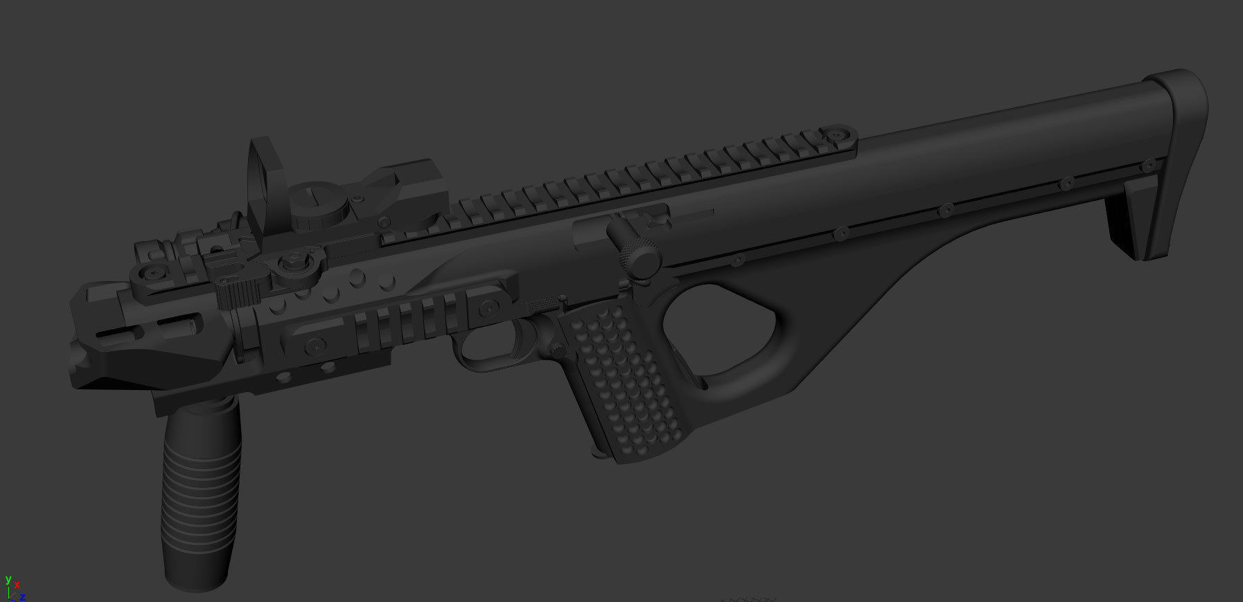 1911 pistol conversion kit 3D model_6