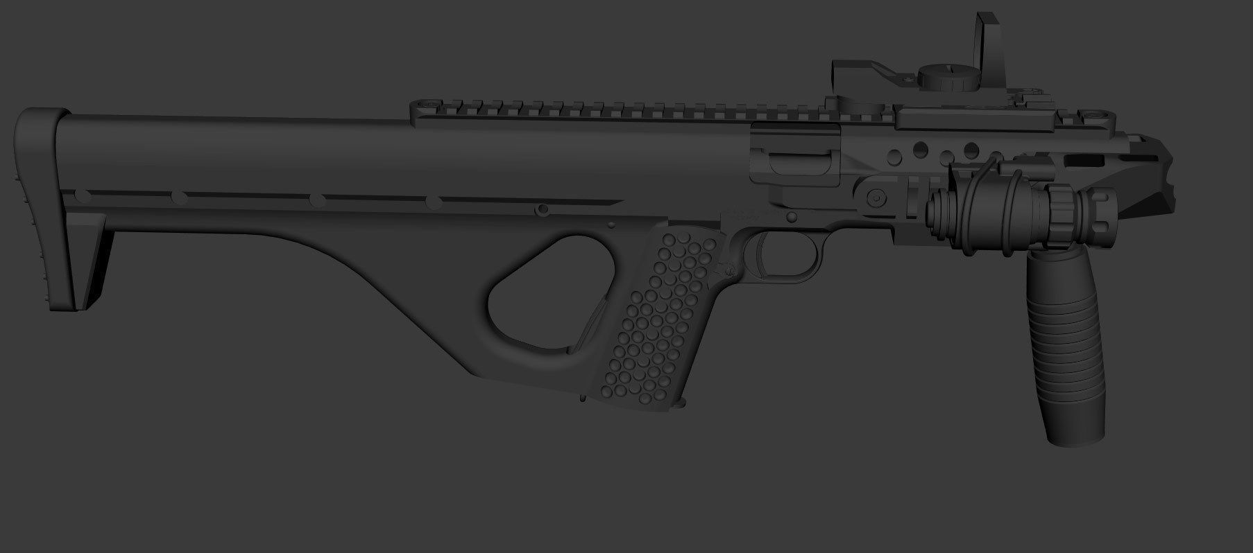 1911 pistol conversion kit 3D model_4